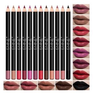 IS'MINE Matte Lip Liner Set - 12 Assorted Colors High pigmented longwear